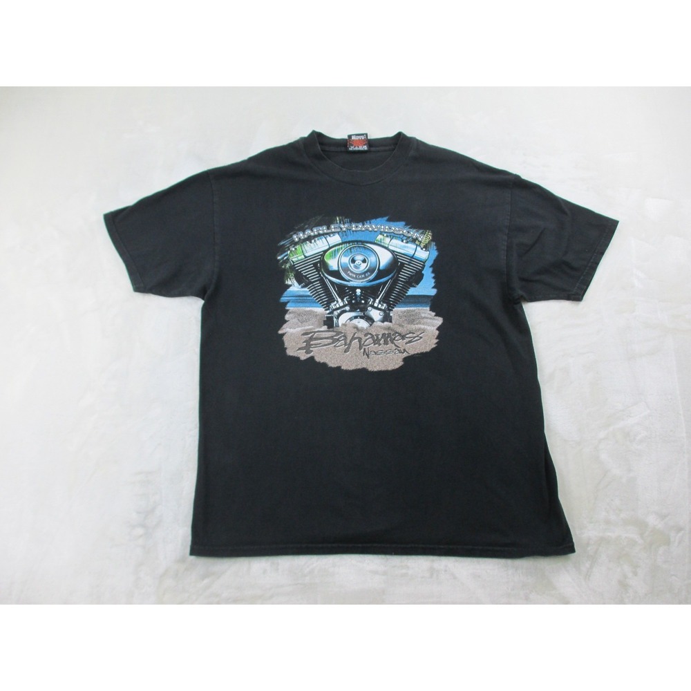 VINTAGE Harley Davidson‎ Shirt Mens Extra Large Black Twin Cam Motorcycle 90s*